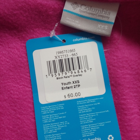 Columbia NEW girls Birch Falls Overlay Jacket - Picture 7 of 7